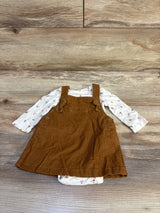 Just One You 2pc Bodysuit & Corduroy Skirtall Set White sz 3m