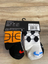 NEW Nike Ankle Socks Sports Theme 6pk sz 6-12m