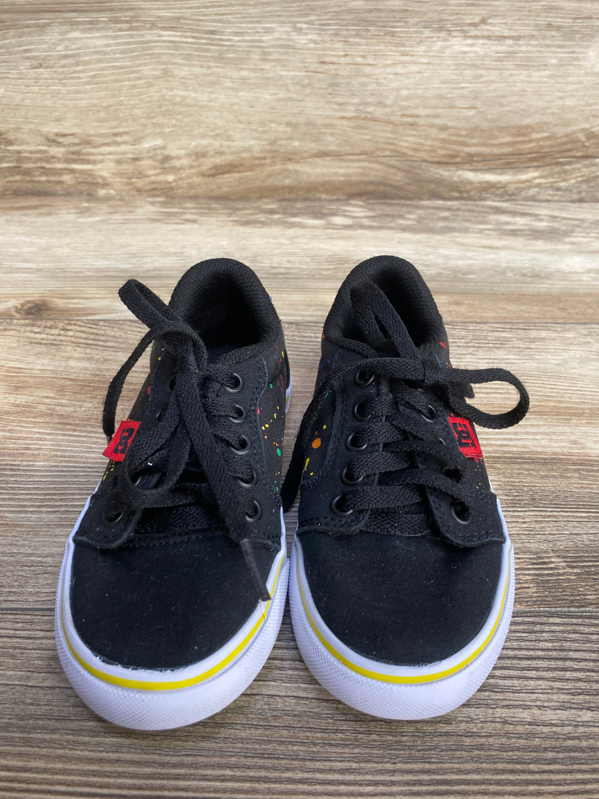 DC Paint Splatter Anvil Sneakers Black sz 11c