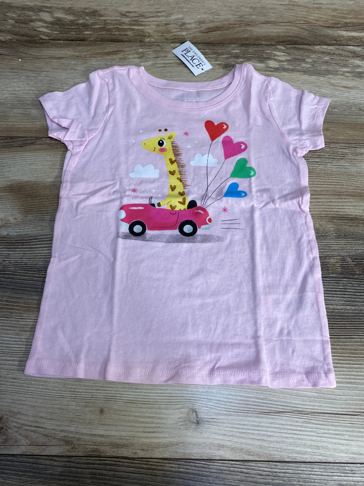 NEW Children's Place Giraffe Shirt Pink sz 5T