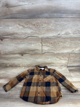 H&M Button Up Plaid Shirt Brown sz 4T