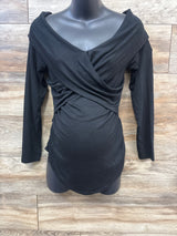 NEW Isabel Maternity Cross Front Top Black sz Medium