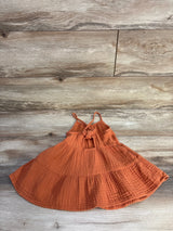 Cat & Jack Gauze Tiered Dress Orange sz 18m