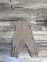 Old Navy Henley Waffle Knit Coverall Beige sz 3-6m