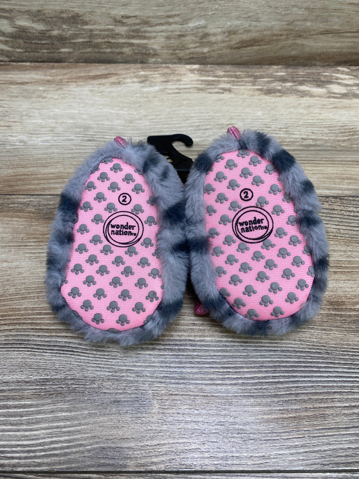 NEW Wonder Girls' Monster Claw Bootie Slippers Grey Sz 2c