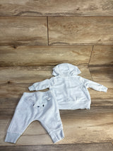 Carter's 2pc Terry Cloth Full Zip Hoodie & Pants Blue sz 3m