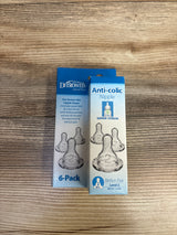 NEW Dr. Brown's Level 2 Narrow Baby Bottle Silicone Nipple, Medium Flow 6pk