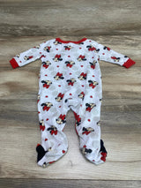 Disney Baby Minnie Mouse Hearts Sleeper White sz 3-6m