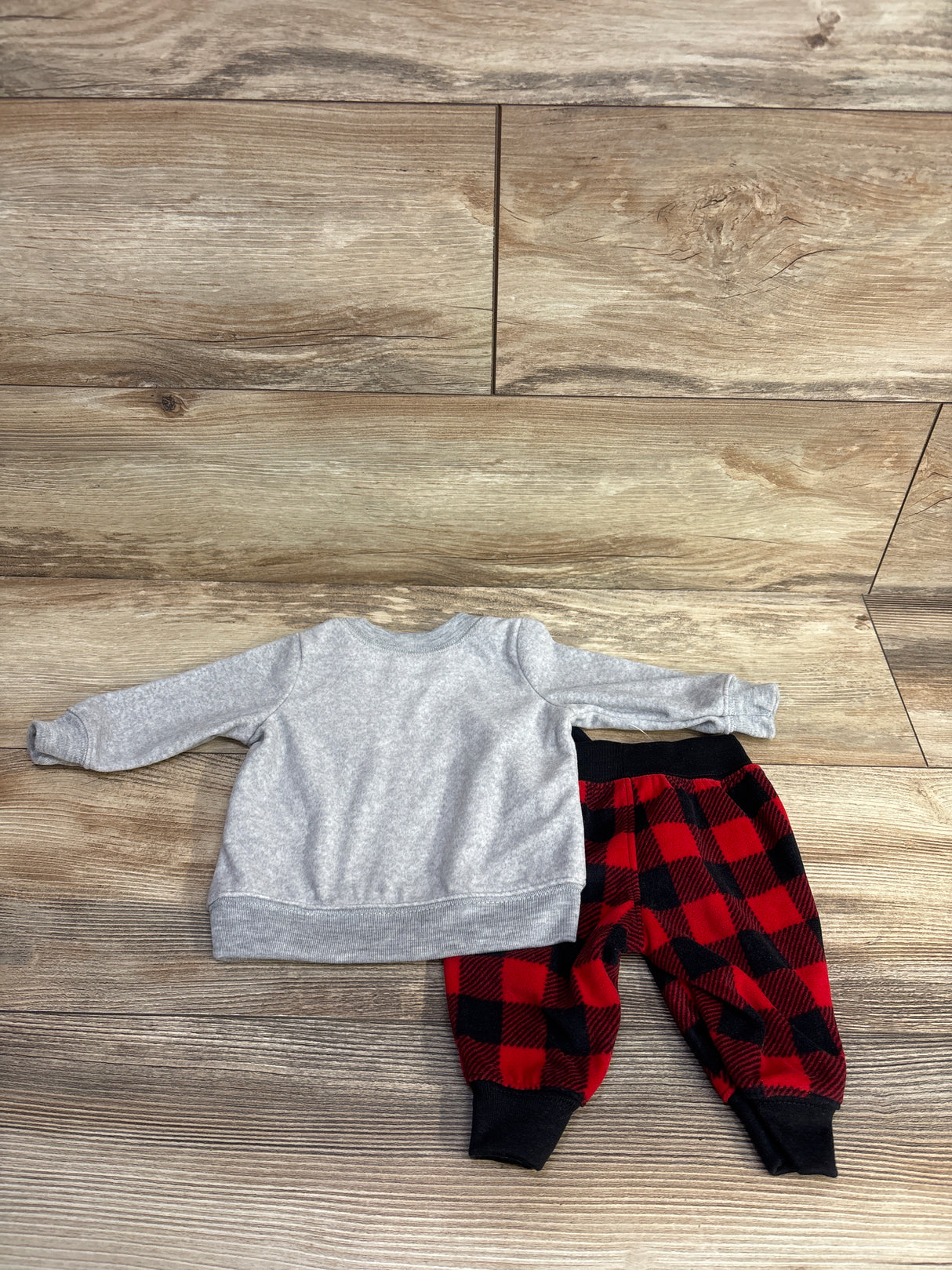 Just One You 2pc Santa Pajama Set Grey sz 3m