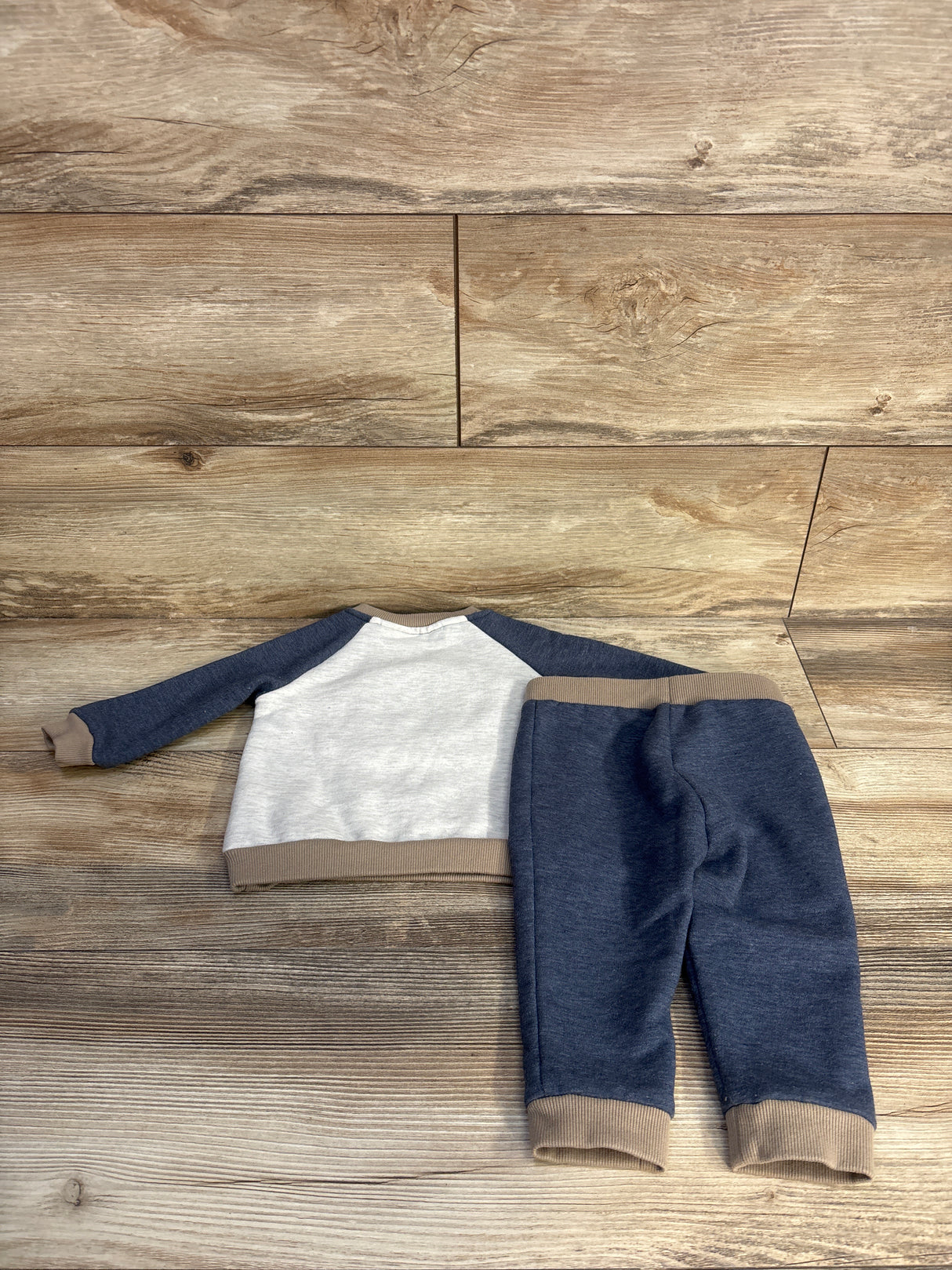 Max Studio 2pc Lil' Rookie Sweatshirt & Joggers Set Blue sz 6-9m