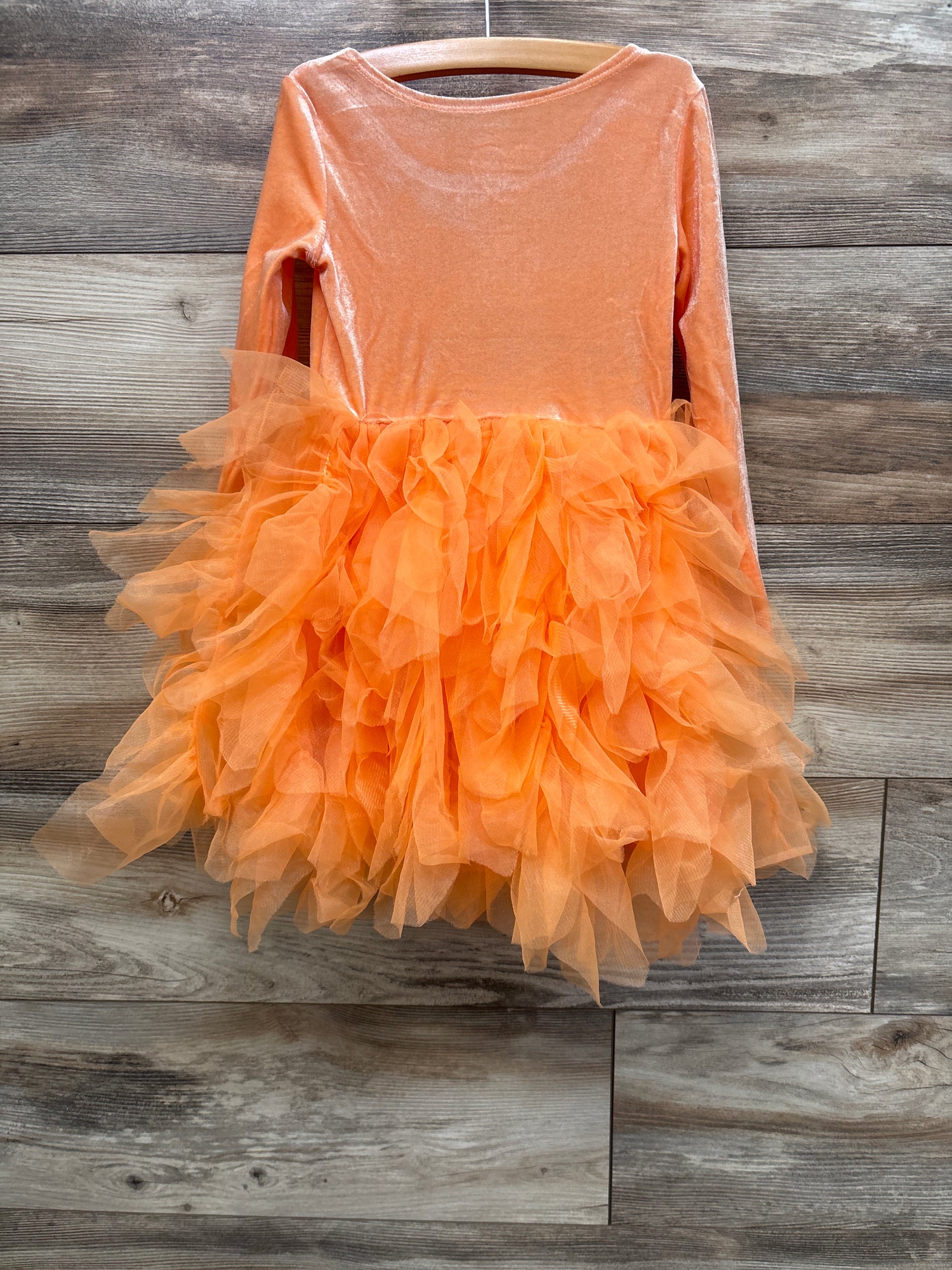 Mad Engine Girl's Halloween Jack-o'-lantern Tulle Dress Orange sz 3T