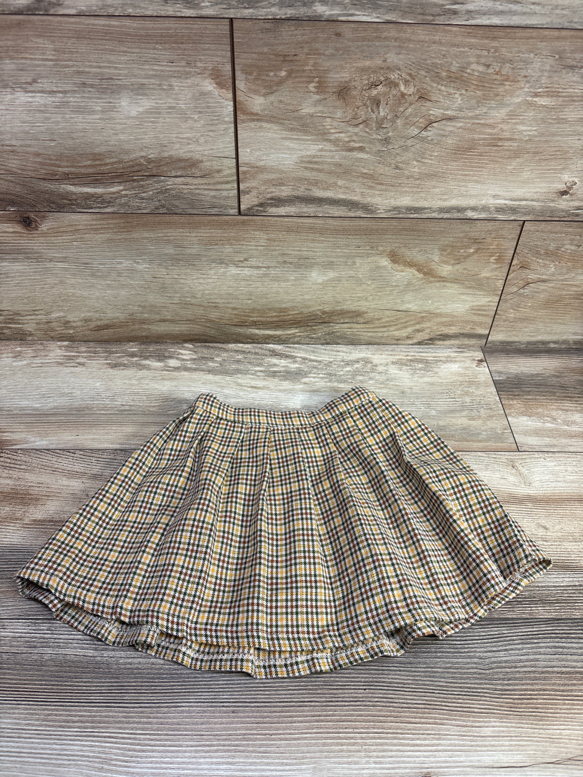 Zara Plaid Flannel Skirt Yellow sz 2-3T