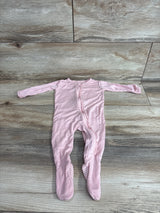Kickee Pants Bamboo Ruffle Zip Footie Pink sz 3-6m