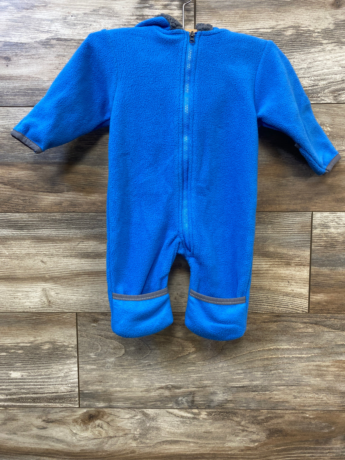 Cuddle Club Fleece Hooded Bear Bunting Blue sz 0-3m