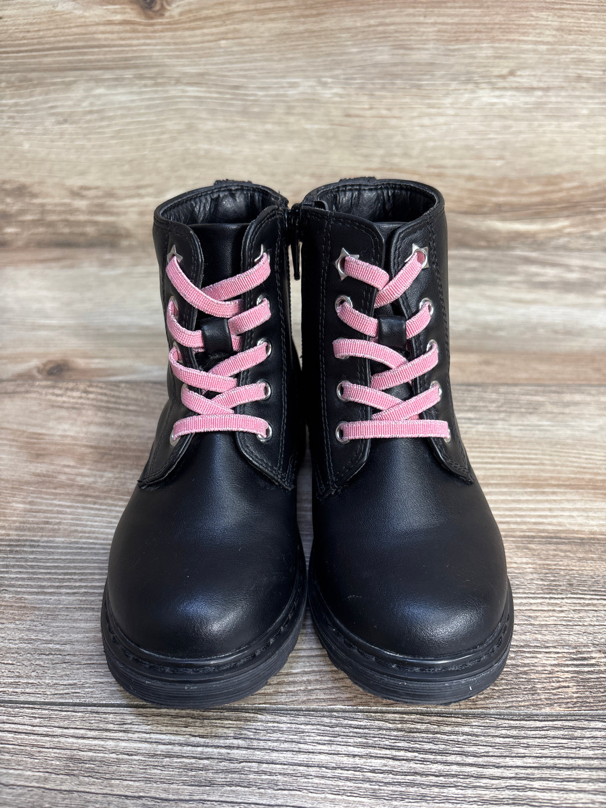 Jumping Beans Tartar Combat Boots, Black sz 9c