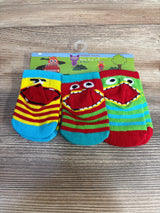 NEW 3pk Monster Face Baby Socks sz 12-24 Months