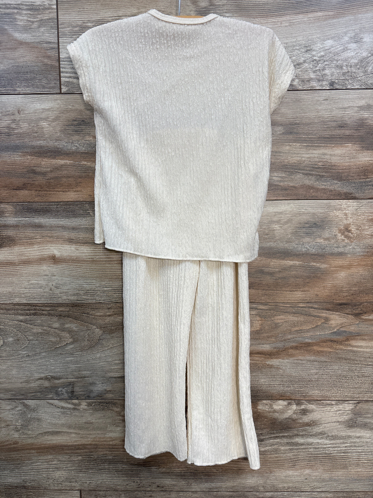 2pc Gauze Shirt & Pants Set Ivory sz 2T