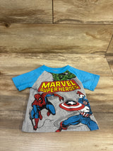 Marvel Super Heroes Shirt Grey sz 18m