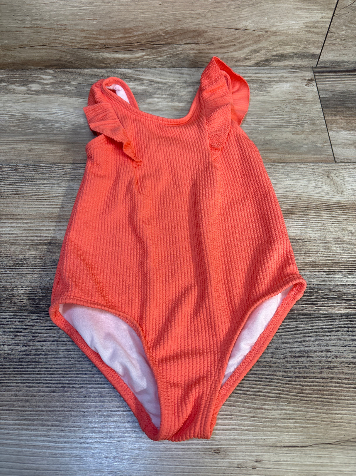 Just One You 1pc Textured Swimsuit Coral sz 3T
