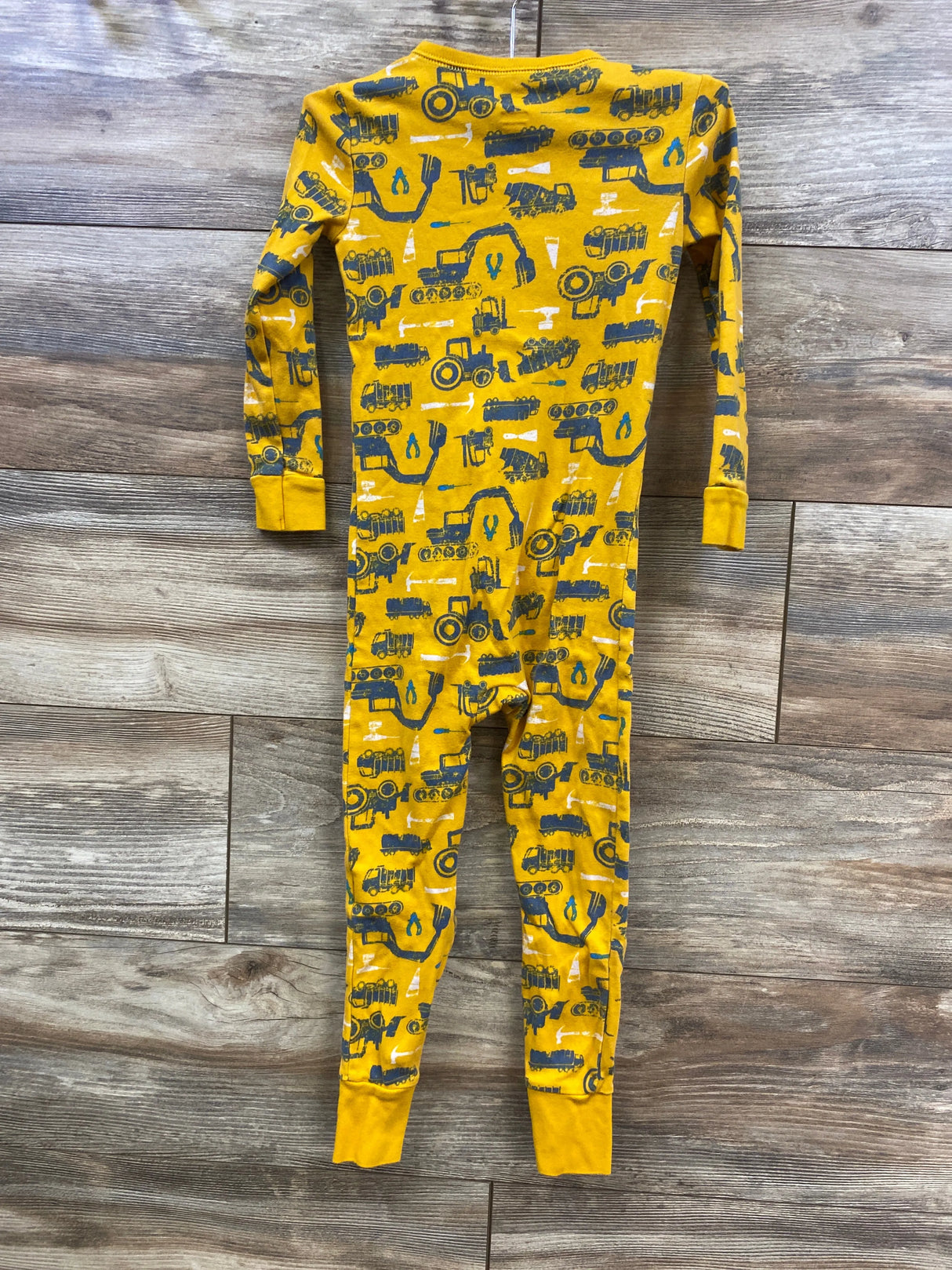Old Navy Construction Footless Sleeper Yellow sz 5T