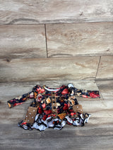 Gigi & Max Ari Dark Vintage Floral Peplum Top Black sz 0-3m