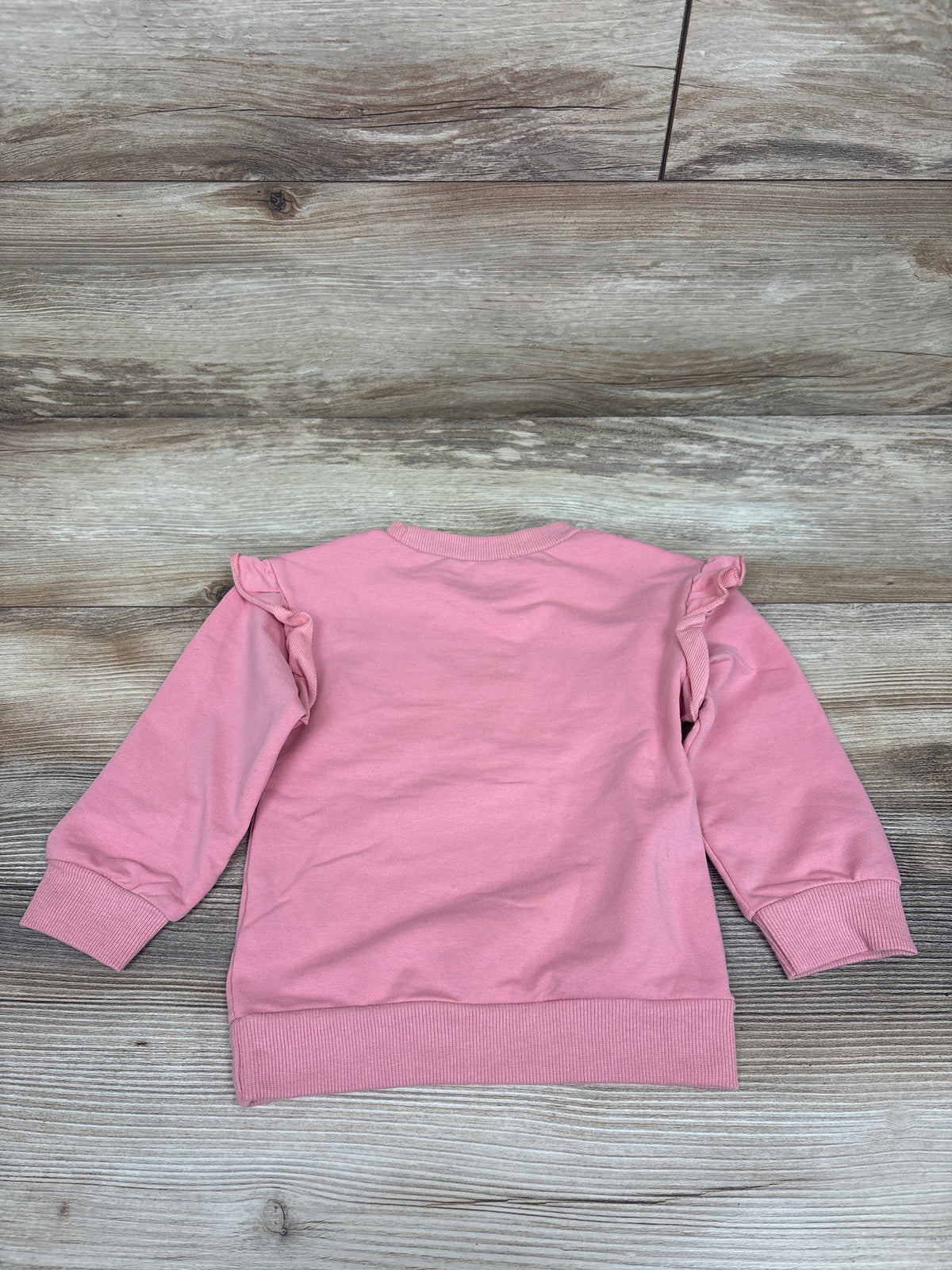 Bonangber Big Sister Embroidered Ruffle Sweatshirt Pink sz 18-24m