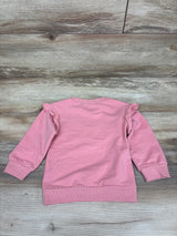 Bonangber Big Sister Embroidered Ruffle Sweatshirt Pink sz 18-24m
