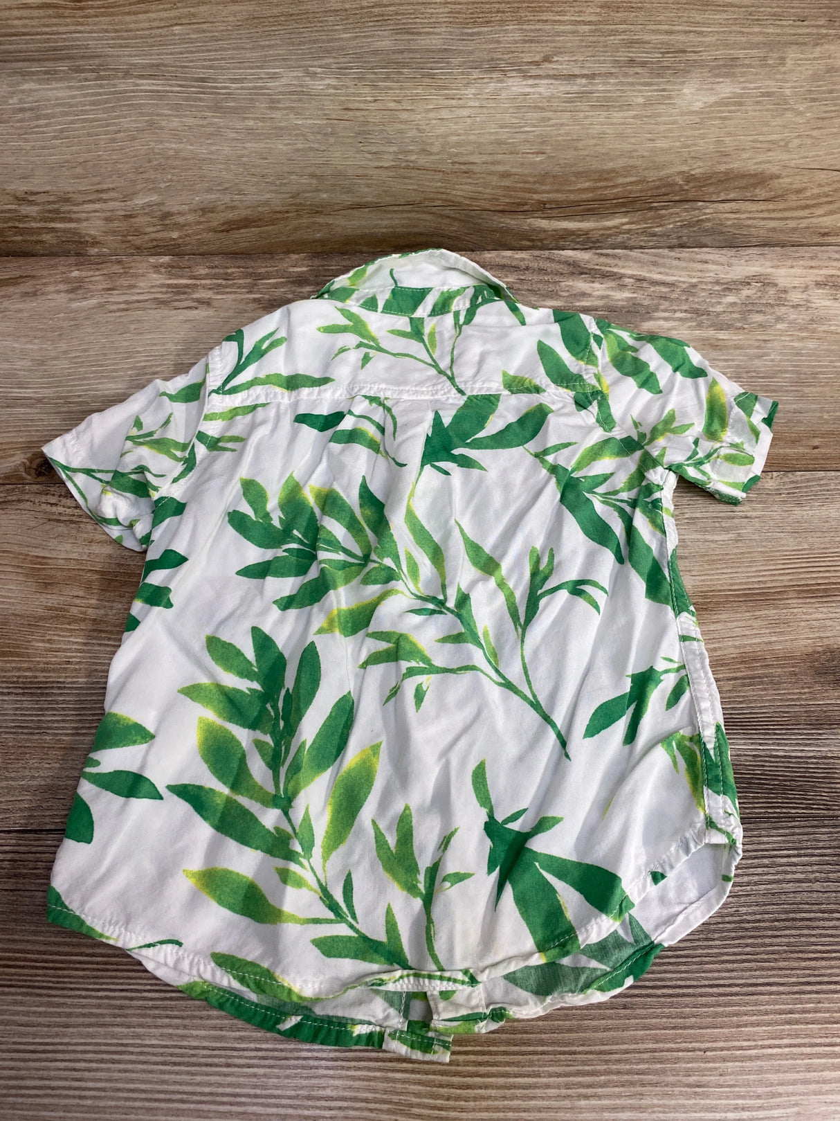 Children's Place Floral Button Up Shirt White sz 2T