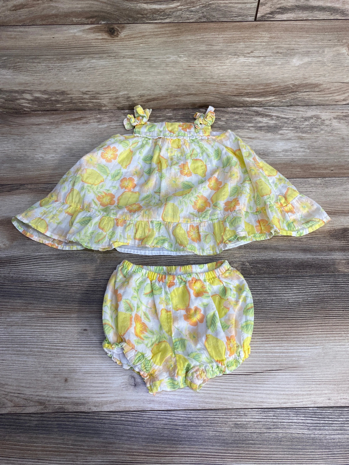 Rachel Zoe 2pc Floral Top & Bloomers White sz 3-6m