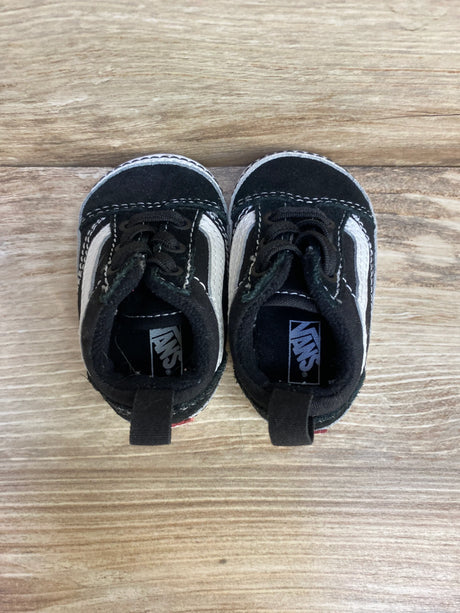 Vans Old Skool 'Black White' Crib Shoes sz 2c - Me n Mommy To Be