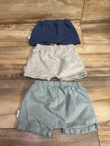 Gerber 3pk Pull-On Shorts Blue sz 3-6m