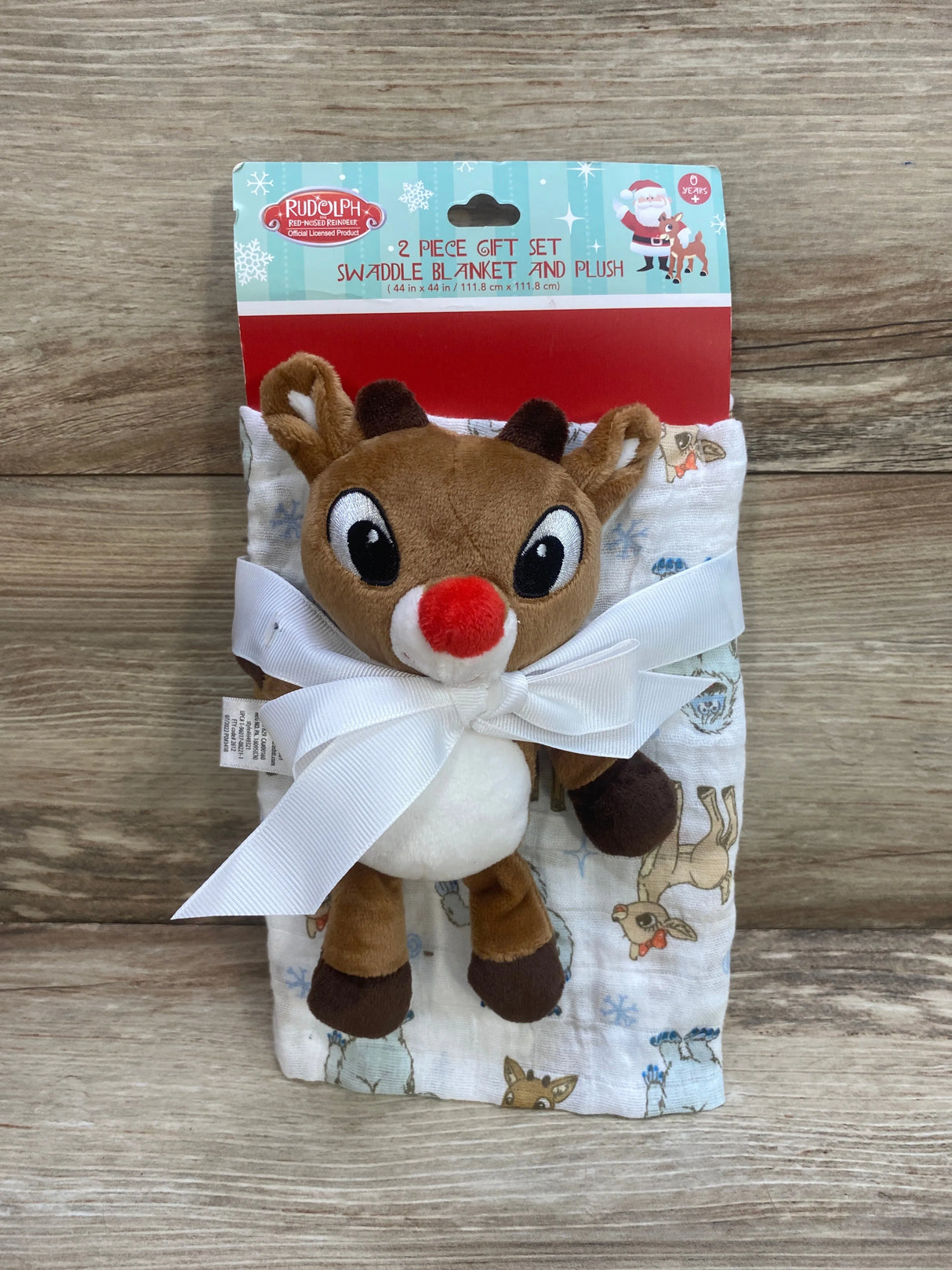 NEW Rudolph the Red-Nosed Reindeer Swaddle Plush and Blanket Baby Toy