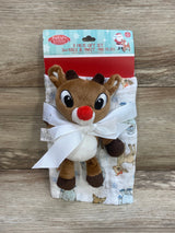 NEW Rudolph the Red-Nosed Reindeer Swaddle Plush and Blanket Baby Toy