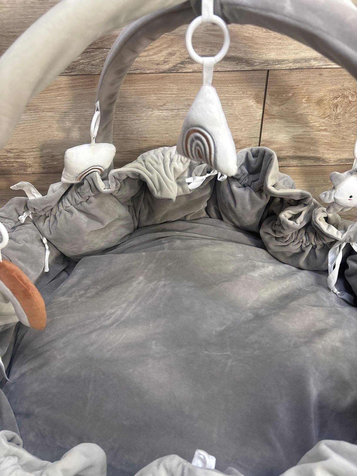 HAN-MM 5-in-1 Convertible Baby Play Gym, Grey