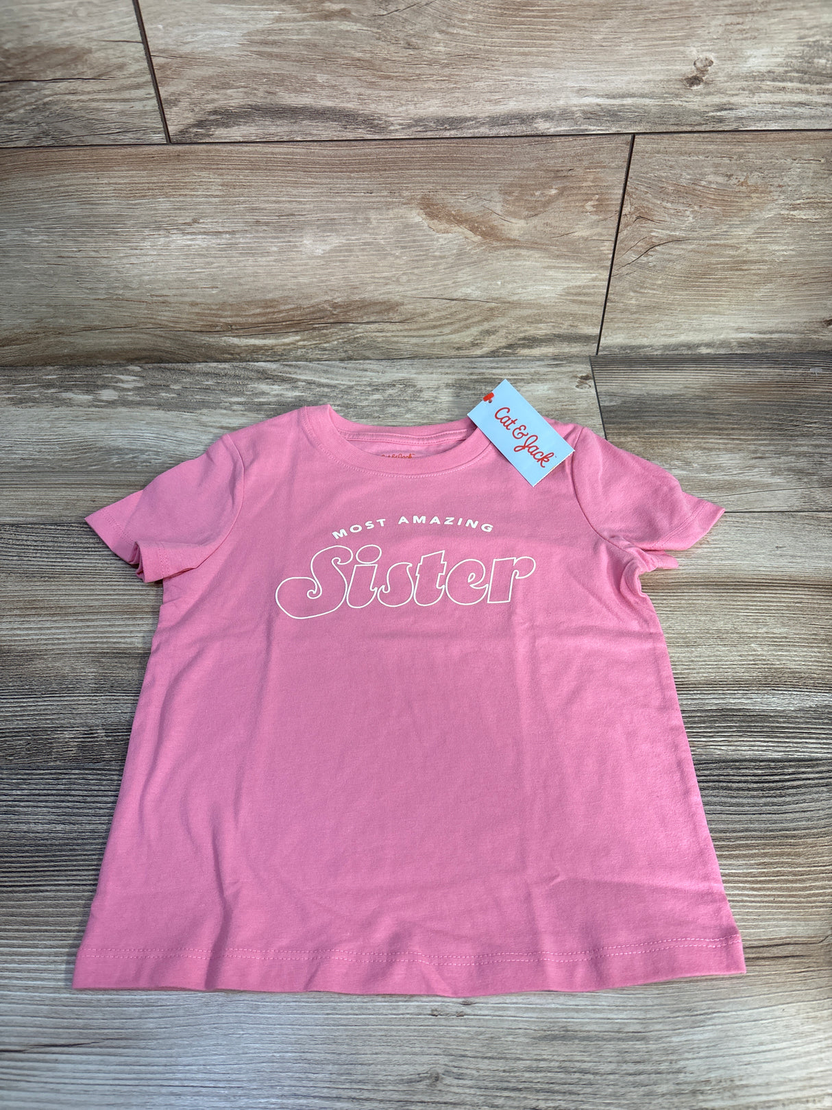 NEW Cat & Jack Most Amazing Sister Shirt PInk sz 4T