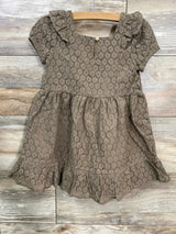 Art Class Lace Ruffle Dress Brown sz 4T