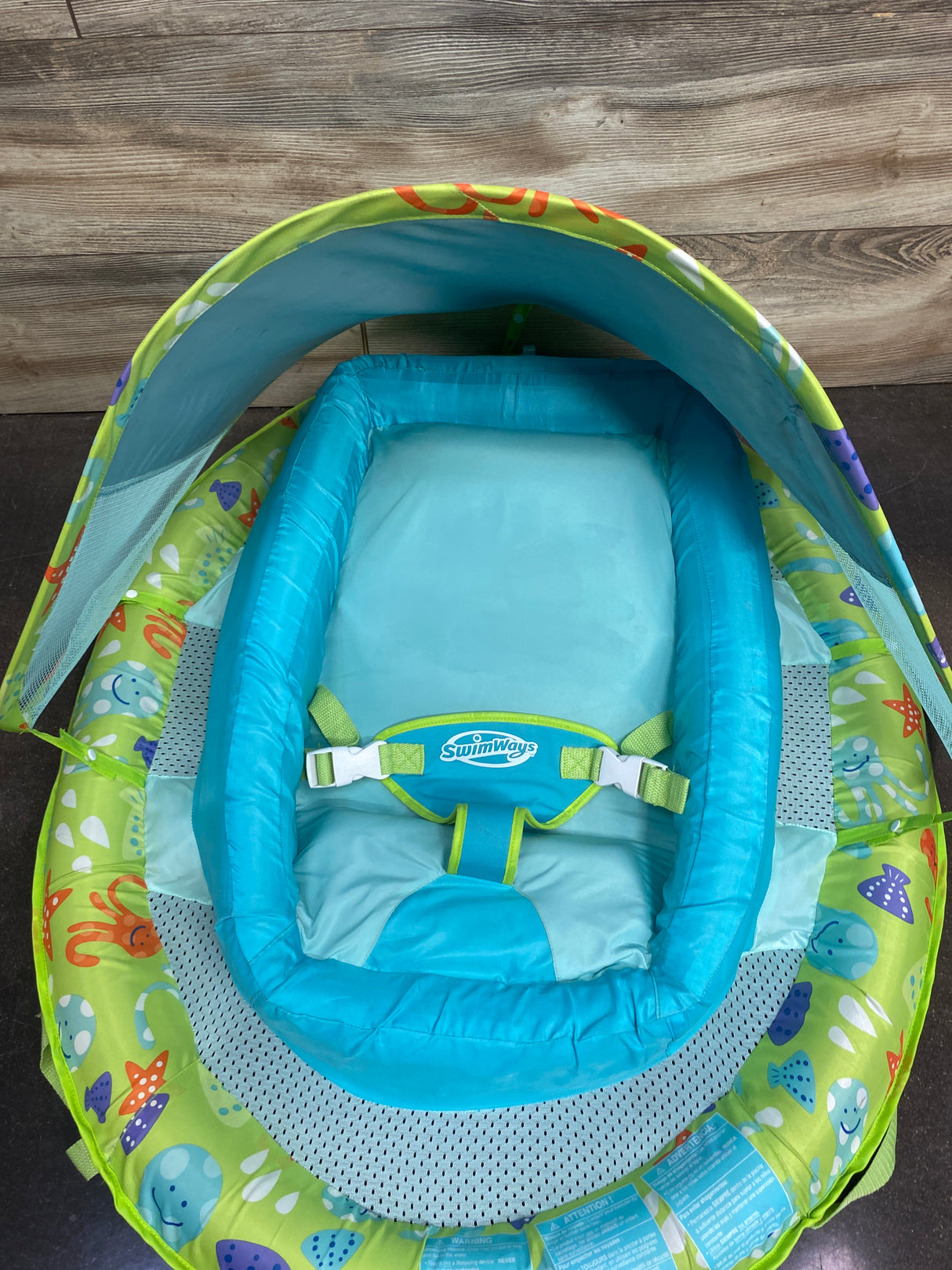 Swimways Infant Baby Spring Float, Green 3-9m