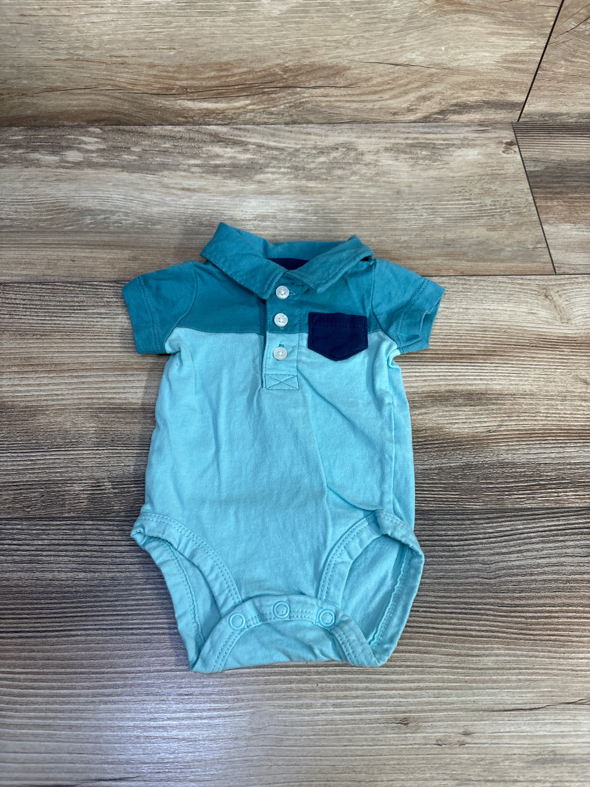 Carter's Polo Bodysuit Blue sz Newborn