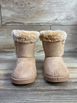 First Steps by Stepping Stone Faux Fur Boots, Tan sz 6c