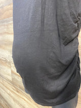 NEW Neer Ribbed Ruched Shirt Black sz Medium - Me n Mommy To Be