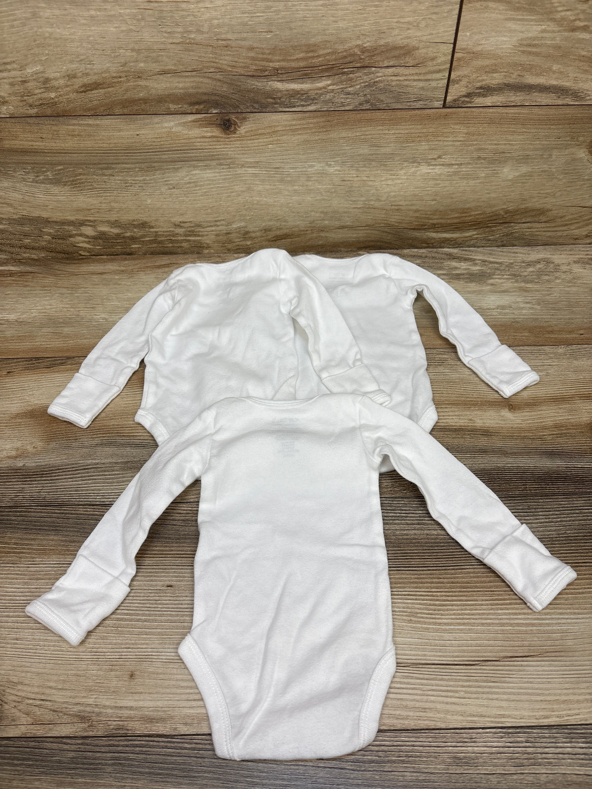 Child Of Mine 3pk Long Sleeve Bodysuits White sz Newborn