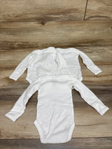 Child Of Mine 3pk Long Sleeve Bodysuits White sz Newborn
