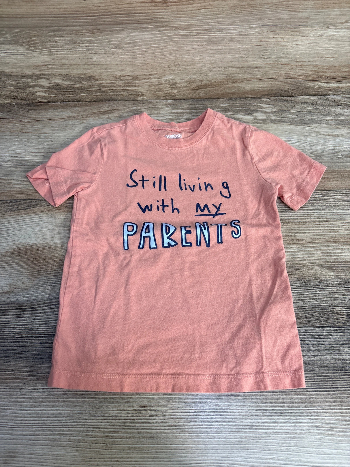 Oshkosh Still Living With My Parents Shirt Peach sz 3T - Me n Mommy To Be
