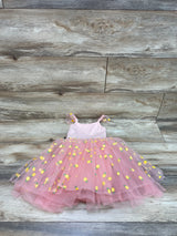 Petite Hailey Sleeveless Pineapple Frill Tutu Dress Pink sz 3T