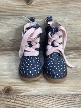 NWoT Cat & Jack Giovanna Polka Dot Boots Blue/Pink Sz 6c