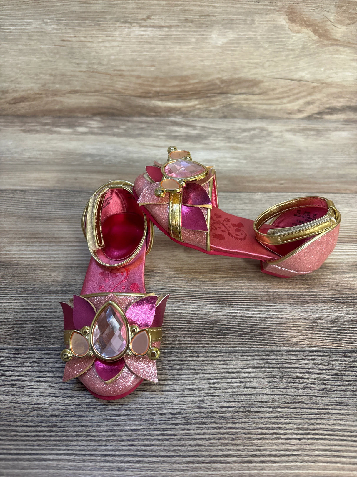 Disney Sleeping Beauty Aurora Costume Shoes Pink sz 7/8c