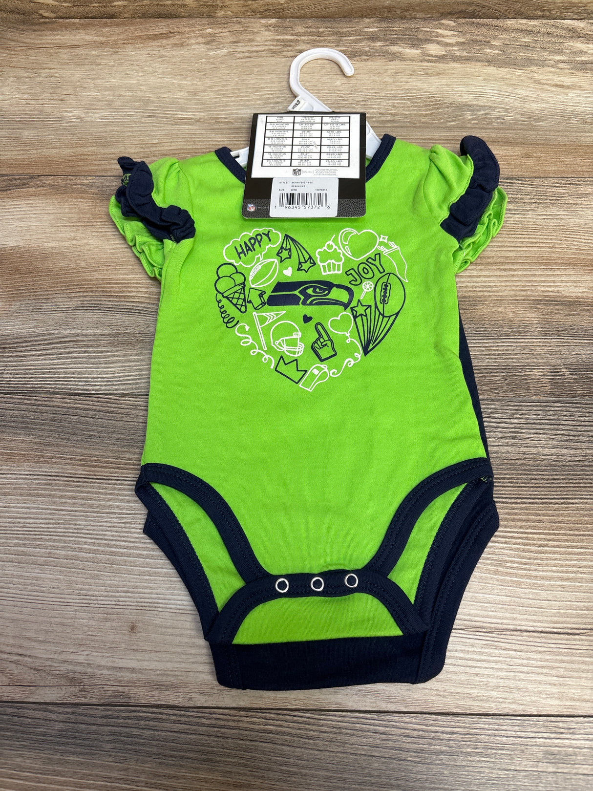 NEW NFL Seattle Seahawks 2pc Creeper Green sz 0-3m