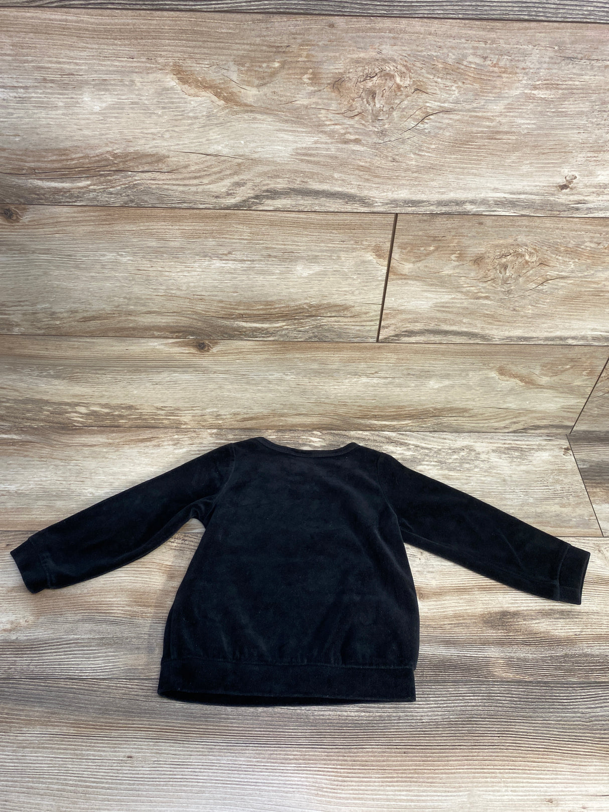 First Impressions Velvet Bow Print Top Black sz 24m