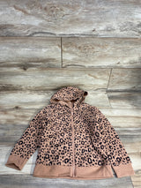 Cat & Jack Leopard Print Full Zip Jacket Brown sz 5T