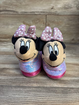Disney Junior Minnie Mouse 3D Slippers Pink sz 7-8c